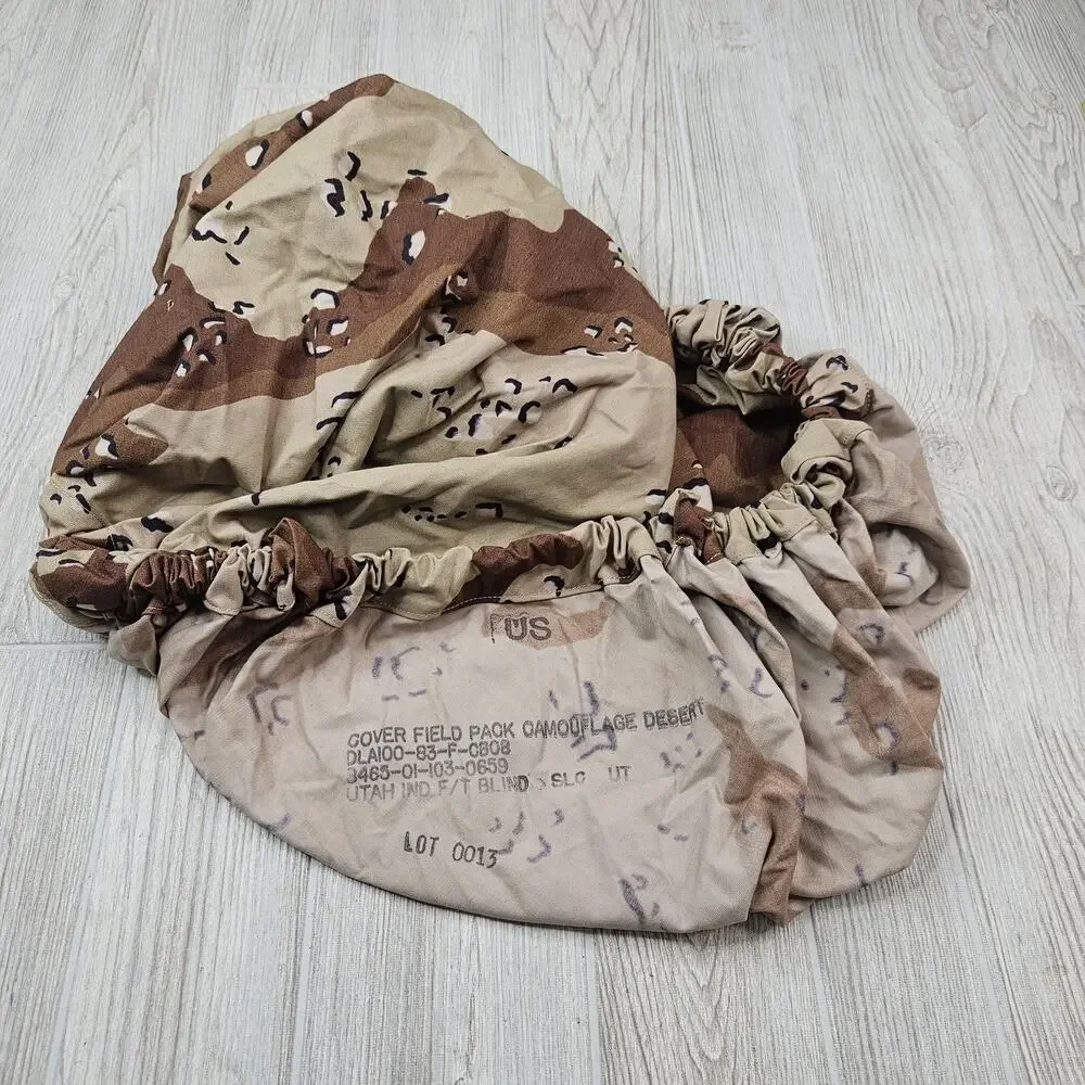 Vintage US Army Field Pack‎ Cover Desert Camo Camouflage 3 Color 80s 90s Era